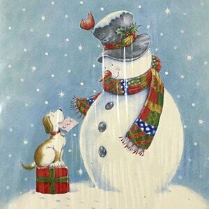 Kmart Snowman with Puppy Christmas Cards